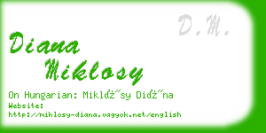 diana miklosy business card